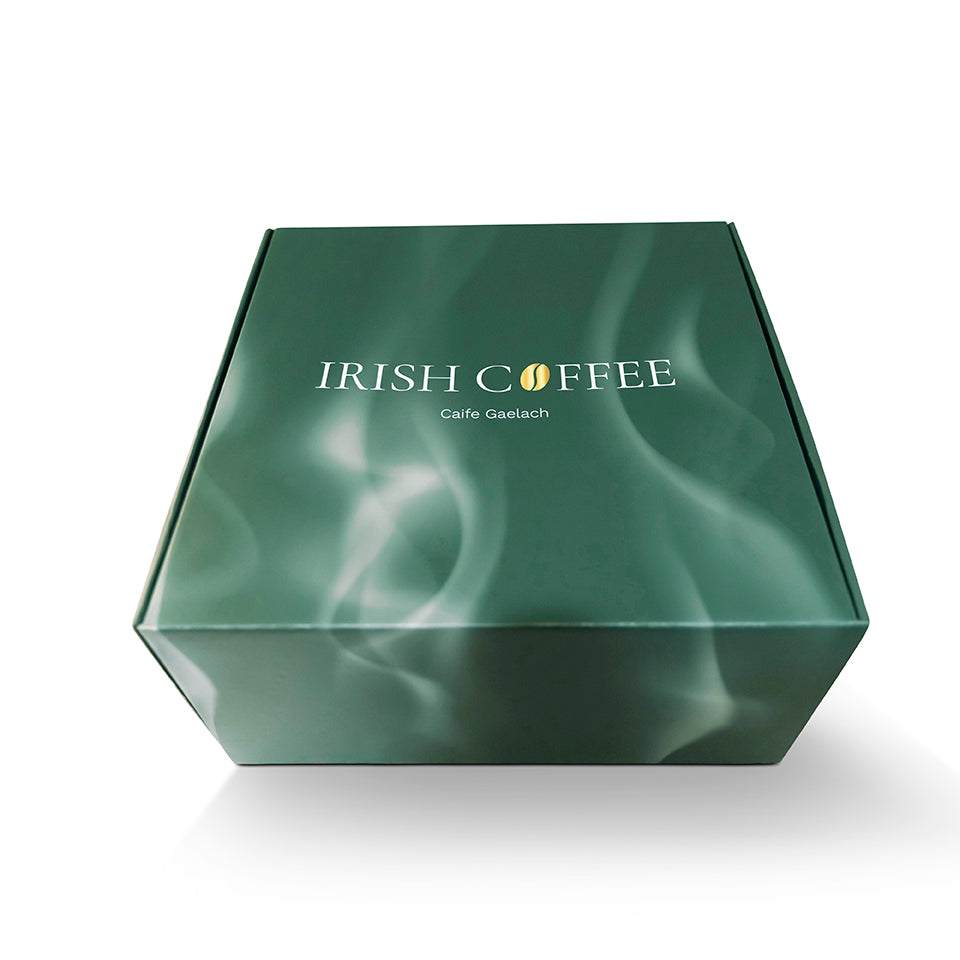 Crystal Glass Gold Rimmed Irish Coffee Set