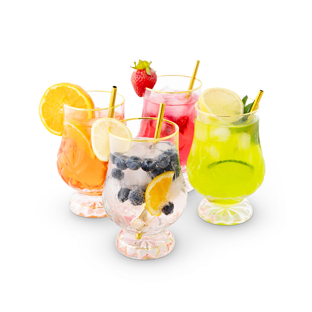 Gold Rim Highball Tumblers